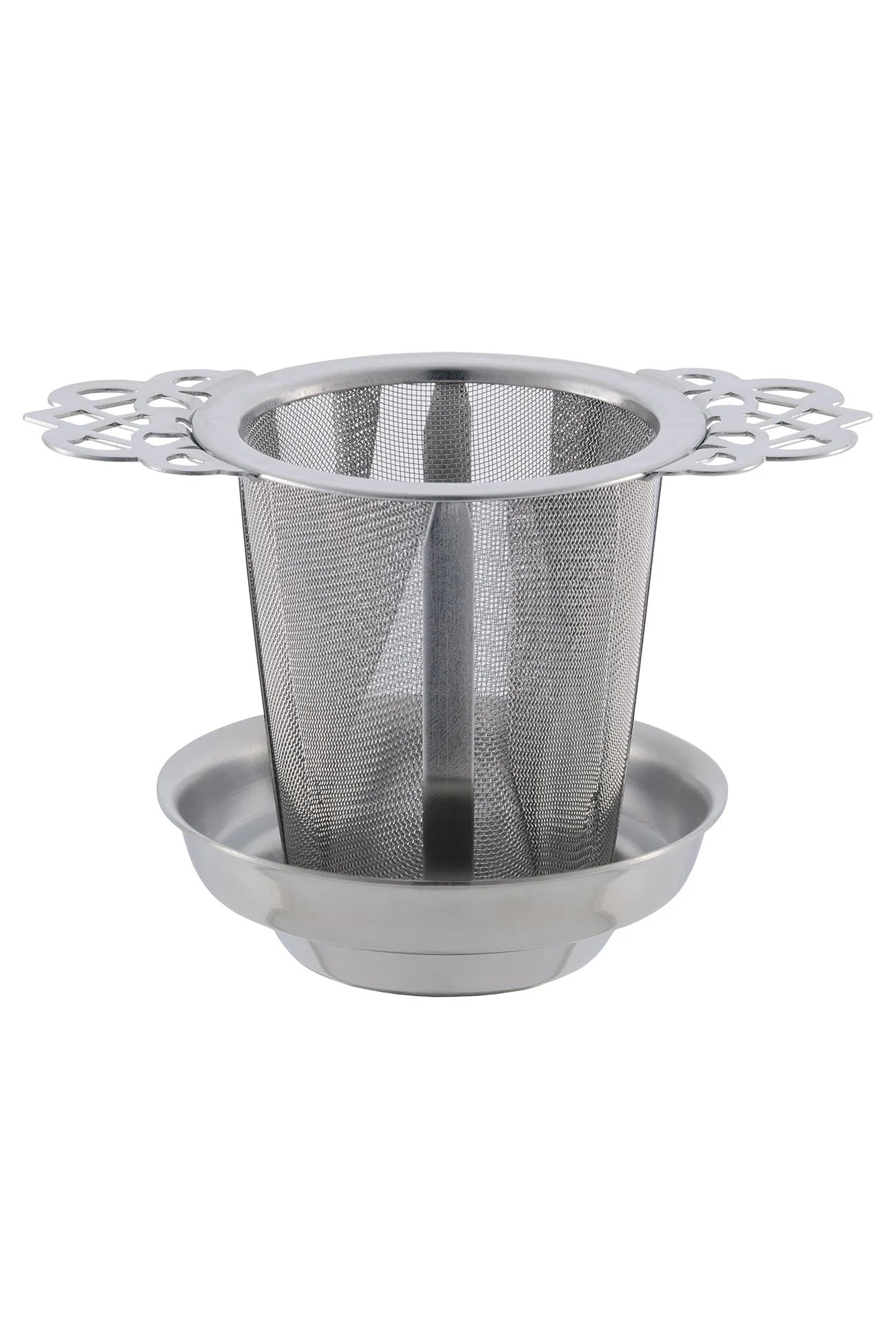 Permanent filter ornament with drip tray